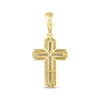 Thumbnail Image 4 of Previously Owned Men's Diamond Cross Pendant 1 ct tw Round/Baguette 10K Yellow Gold