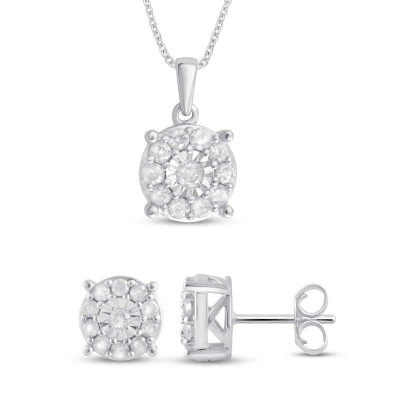 Main Image 1 of Previously Owned Diamond Boxed Set 1 ct tw 10K White Gold