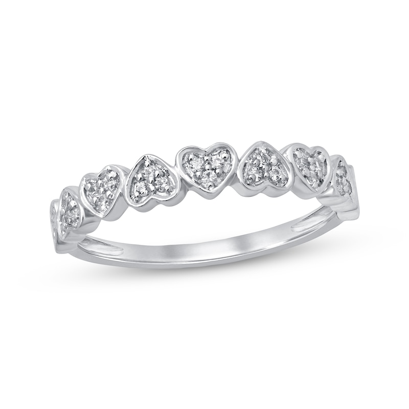 Main Image 1 of Previously Owned Diamond Heart Ring 1/8 ct tw Round-cut Sterling Silver