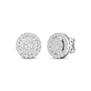 Thumbnail Image 1 of Previously Owned Diamond Halo Stud Earrings 1 ct tw Round-Cut 10K White Gold