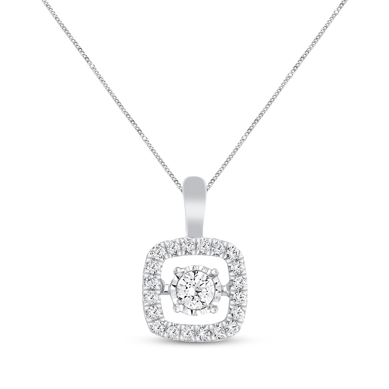 Main Image 1 of Previously Owned Unstoppable Love Necklace 1/2 ct tw 10K White Gold 19"