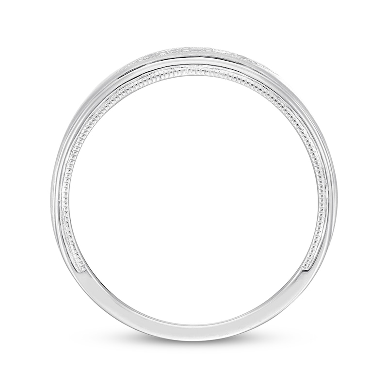 Previously Owned Neil Lane Men's Diamond Wedding Band 1/10 ct tw Round-cut 14K White Gold
