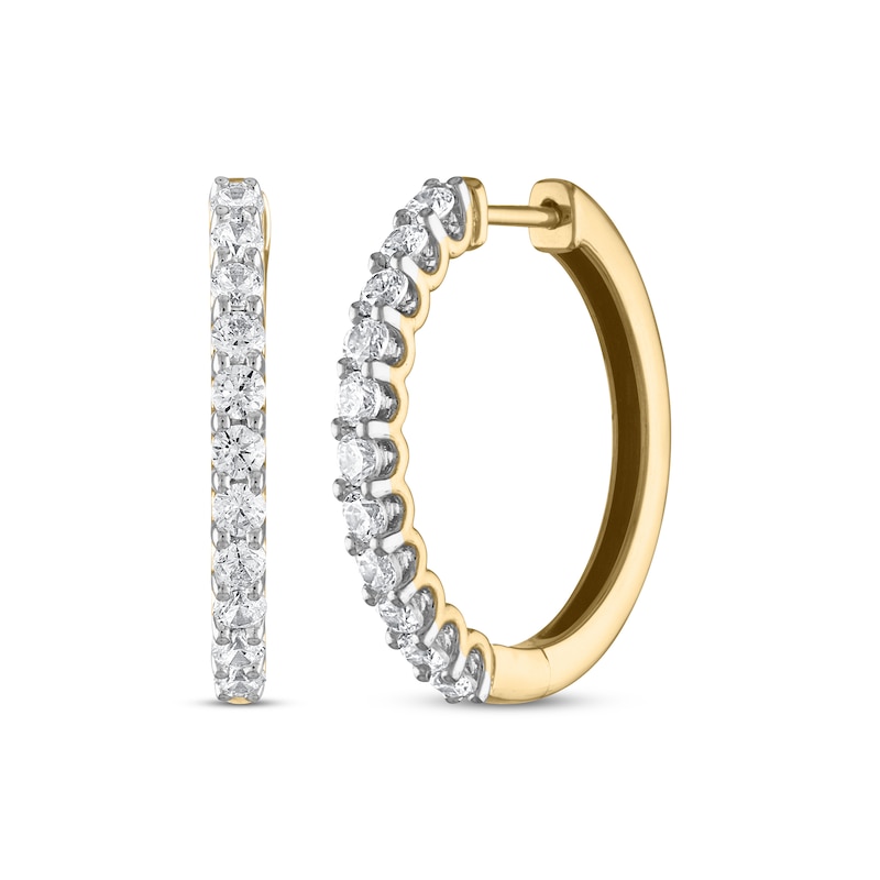 Previously Owned Diamond Hoop Earrings 1 ct tw 10K Yellow Gold