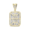 Thumbnail Image 4 of Previously Owned Men's Diamond Dog Tag Pendant 7/8 ct tw Round-cut 10K Yellow Gold
