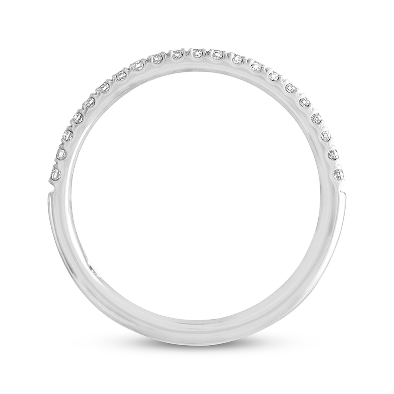 Main Image 3 of Previously Owned THE LEO Diamond Wedding Band 1/5 ct tw Round-cut 14K White Gold