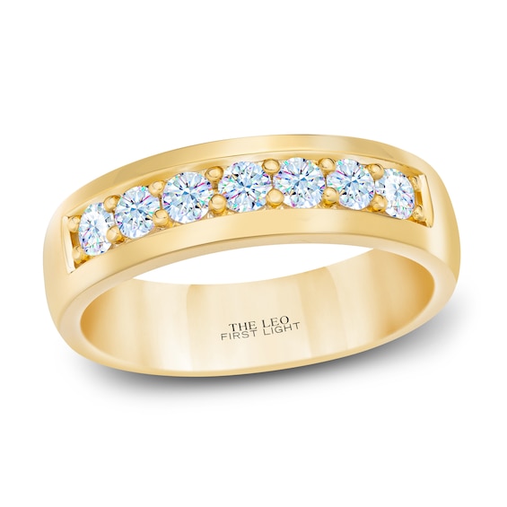 Previously Owned Men's THE LEO First Light Diamond Wedding Band 3/4 ct tw 14K Yellow Gold