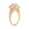 Thumbnail Image 2 of Pear-Shaped Diamond Double Halo Engagement Ring 1-1/2 ct tw 14K Yellow Gold