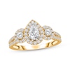 Thumbnail Image 0 of Pear-Shaped Diamond Three-Stone Engagement Ring 1 ct tw 14K Yellow Gold