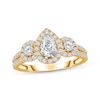 Thumbnail Image 0 of Memories Moments Magic Pear-Shaped Diamond Three-Stone Engagement Ring 1 ct tw 14K Yellow Gold