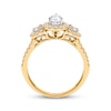 Thumbnail Image 1 of Pear-Shaped Diamond Three-Stone Engagement Ring 1 ct tw 14K Yellow Gold