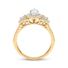 Thumbnail Image 1 of Memories Moments Magic Pear-Shaped Diamond Three-Stone Engagement Ring 1 ct tw 14K Yellow Gold