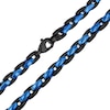 Thumbnail Image 2 of Men's Chain Necklace Black & Blue Ion-Plated Stainless Steel 24"