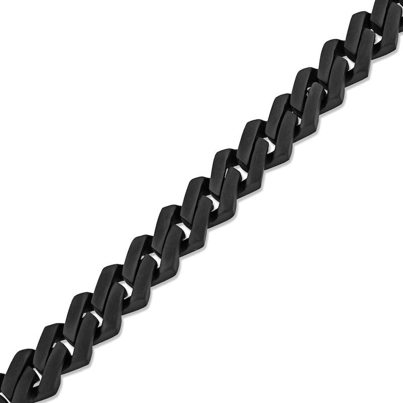 Men's Black Diamond Link Bracelet 1/2 ct tw Black Ion-Plated Stainless Steel 8.50"