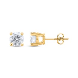 Lab-Created Diamonds by KAY Solitaire Stud Earrings 1 ct tw 14K Yellow Gold