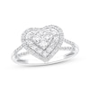 Previously Owned Diamond Heart Ring 1/2 ct tw Round-cut 10K White Gold