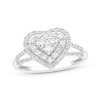 Thumbnail Image 1 of Previously Owned Diamond Heart Ring 1/2 ct tw Round-cut 10K White Gold