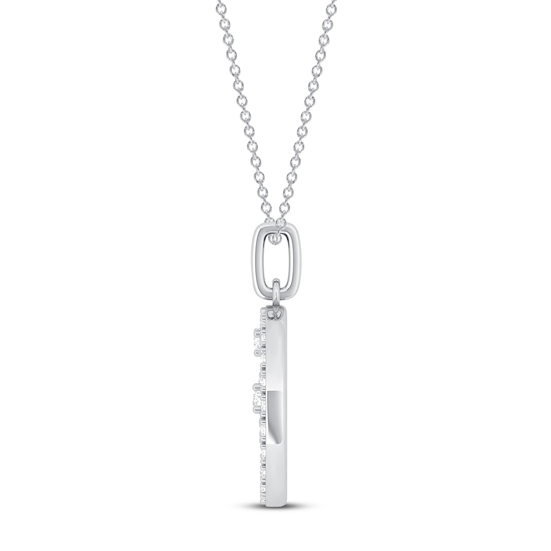 Main Image 2 of Previously Owned Diamond Tree of Life Necklace 1/3 ct tw 10K White Gold 18"