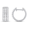 Thumbnail Image 1 of Previously Owned Diamond Hoop Earrings 1 ct tw Round-cut 10K White Gold