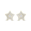 Thumbnail Image 2 of Previously Owned Men's Diamond Star Stud Earrings 1/4 ct tw Round-cut 10K Yellow Gold