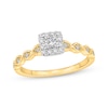 Thumbnail Image 0 of Previously Owned Diamond Engagement Ring 3/8 ct tw Princess & Round-cut 10K Two-Tone Gold