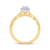 Previously Owned Diamond Engagement Ring 3/8 ct tw Princess & Round-cut 10K Two-Tone Gold