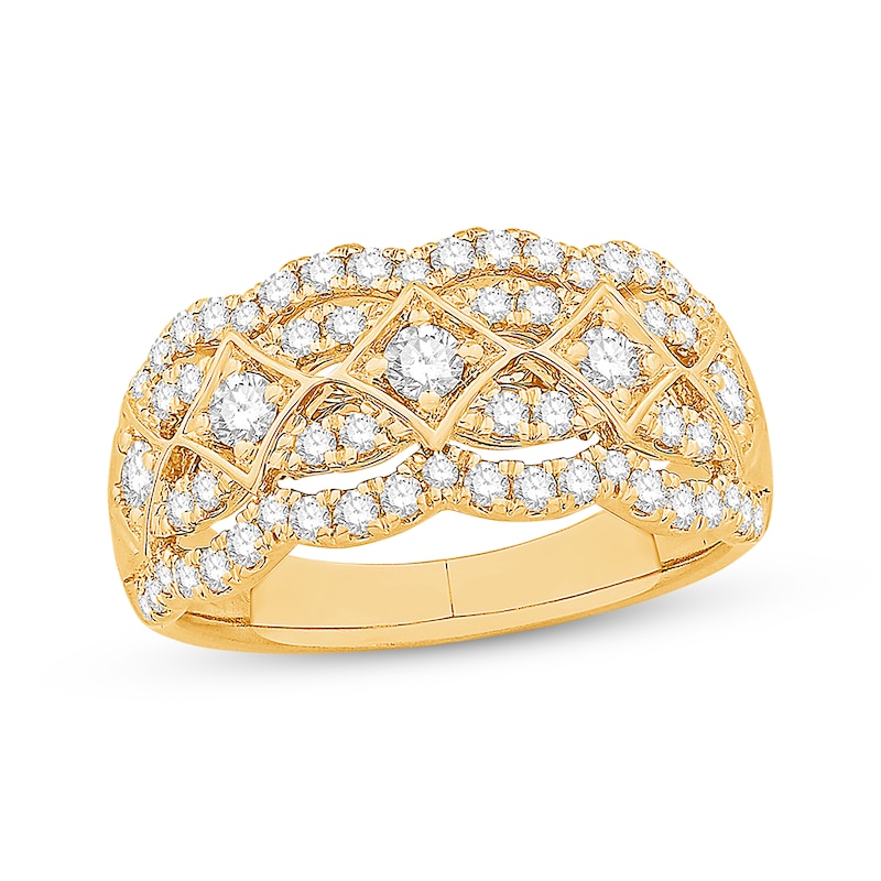 Previously Owned Diamond Anniversary Band 7/8 ct tw Round-cut 14K Yellow Gold