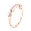 Previously Owned Adrianna Papell Diamond Anniversary Band 1/3 ct tw Round & Marquise-cut 14K Rose Gold