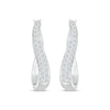 Thumbnail Image 2 of Previously Owned Diamond Swirl Hoop Earrings 3/4 ct tw Round-cut Sterling Silver