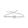 Thumbnail Image 1 of Previously Owned Unstoppable Love Bolo Infinity Bracelet 1/10 ct tw Sterling Silver 9.5"