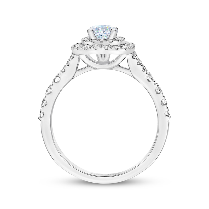 Main Image 3 of Previously Owned THE LEO First Light Diamond Engagement Ring 1 ct tw Round-cut 14K White Gold