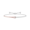 Thumbnail Image 1 of Previously Owned Love + Be Loved Diamond Bolo Bracelet 1/4 ct tw Sterling Silver/10K Rose Gold 9.5”
