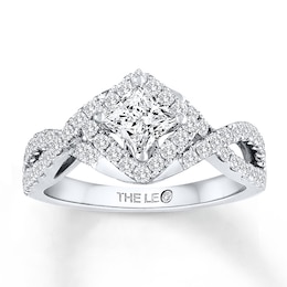 Previously Owned THE LEO Diamond Princess-cut Engagement Ring 1 ct tw 14K White Gold
