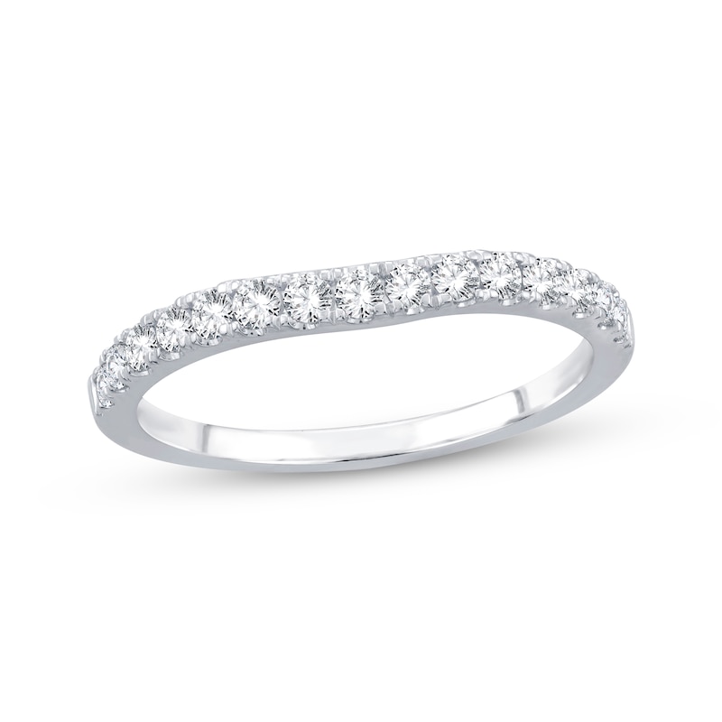 Main Image 1 of Previously Owned Diamond Wedding Band 3/8 ct tw Round-cut 14K White Gold