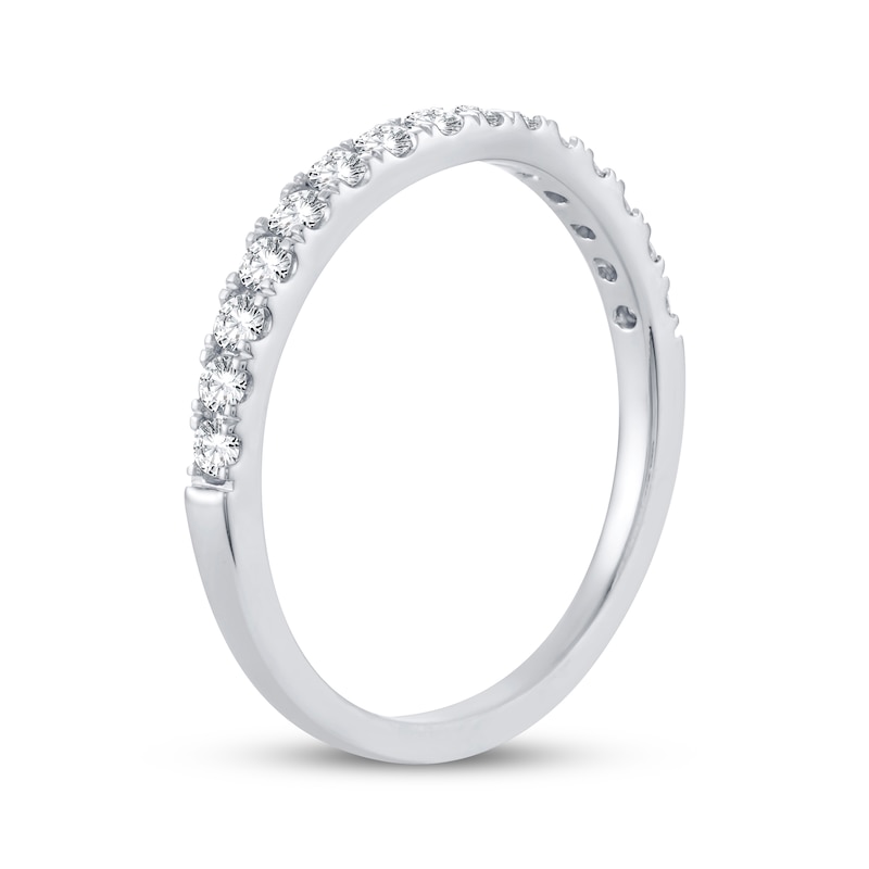 Main Image 2 of Previously Owned Diamond Wedding Band 3/8 ct tw Round-cut 14K White Gold