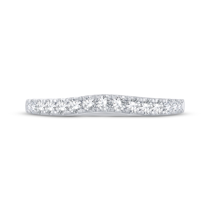 Main Image 3 of Previously Owned Diamond Wedding Band 3/8 ct tw Round-cut 14K White Gold