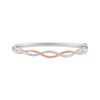 Thumbnail Image 1 of Previously Owned Diamond Bangle Bracelet 1/10 cttw Sterling Silver & 10K Rose Gold