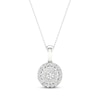 Thumbnail Image 1 of Previously Owned Multi-Diamond Necklace 1/2 ct tw Round-Cut 10K White Gold 18"
