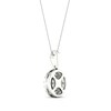 Thumbnail Image 4 of Previously Owned Multi-Diamond Necklace 1/2 ct tw Round-Cut 10K White Gold 18"