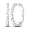 Thumbnail Image 1 of Previously Owned Diamond Hoop Earrings 1/2 ct tw 10K White Gold