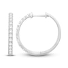 Thumbnail Image 2 of Previously Owned Diamond Hoop Earrings 1/2 ct tw 10K White Gold