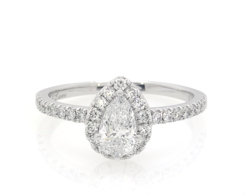 Main Image 1 of Previously Owned Neil Lane Pear-Shaped Diamond Engagement Ring 1-1/4 ct tw 14K White Gold