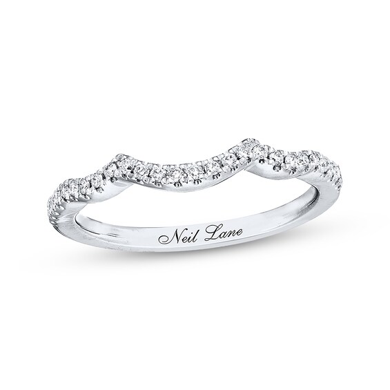 Previously Owned Neil Lane Bridal Wedding Band 1/6 ct tw Round-cut Diamonds 14K White Gold Size 10