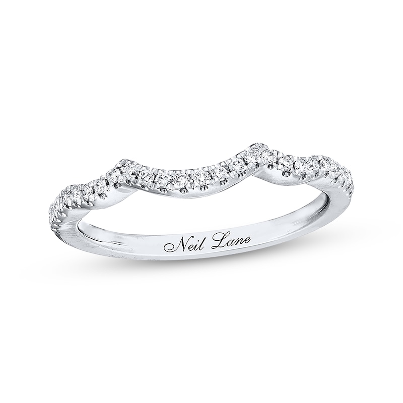 Main Image 1 of Previously Owned Neil Lane Bridal Wedding Band 1/6 ct tw Round-cut Diamonds 14K White Gold Size 10