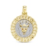 Thumbnail Image 0 of Previously Owned Men's Lab-Created Ruby & Diamond Lion Pendant 3/8 ct tw 10K Yellow Gold