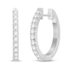Thumbnail Image 1 of Previously Owned Diamond Hoop Earrings 1/2 ct tw 10K White Gold