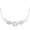 Thumbnail Image 4 of Previously Owned Diamond Fashion Necklace 1/4 ct tw Round-cut 10K White Gold 18"