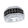 Thumbnail Image 1 of Previously Owned Men's Black & White Diamond Ring 2 ct tw Round-cut 10K White Gold