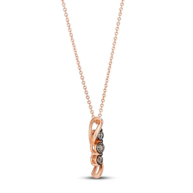 Main Image 2 of Previously Owned Le Vian Chocolate Diamonds Necklace 1/3 ct tw 14K Strawberry Gold 18"