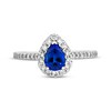 Thumbnail Image 4 of Previously Owned Le Vian Sapphire Ring 3/8 ct tw Diamonds 14K Vanilla Gold