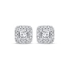 Thumbnail Image 1 of Previously Owned Diamond Earrings 1/2 ct tw Princess-cut 10K White Gold
